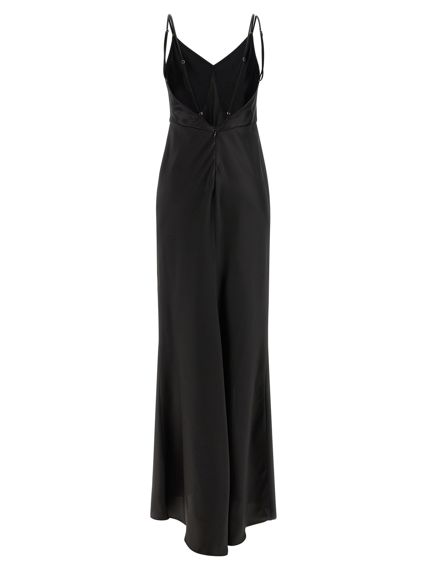 Elisabetta Franchi Black Polyester Long Dress
