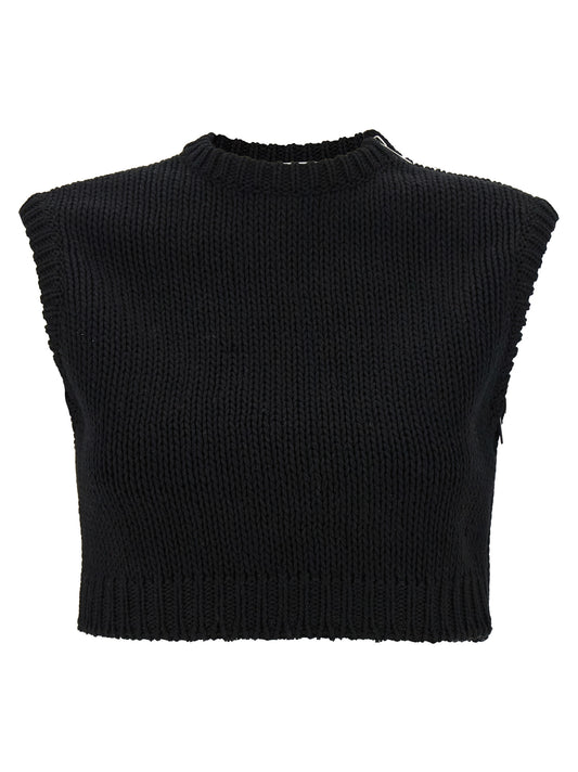 Max Mara Black Cotton Cardigan
