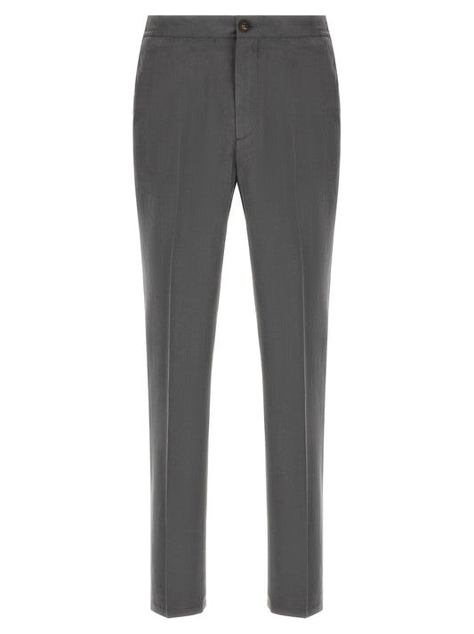 Pal Zileri Gray Lyocell Casual Pants
