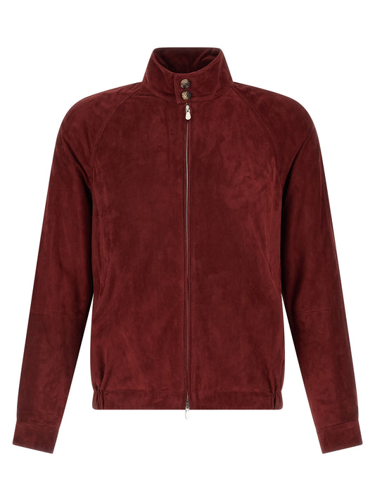 Brunello Cucinelli Multicolor Lamb Leather Leather Jacket
