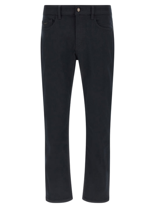 Hugo Boss Blue Polyester Straight-Leg Jeans