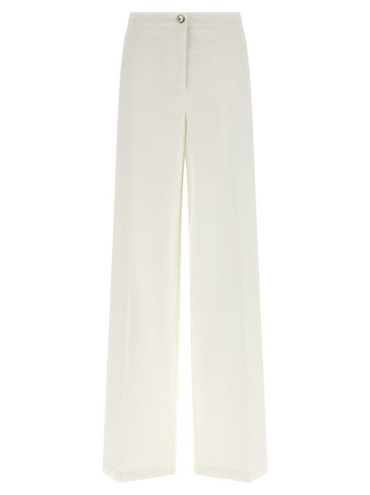 PINKO White Linen Casual Pants