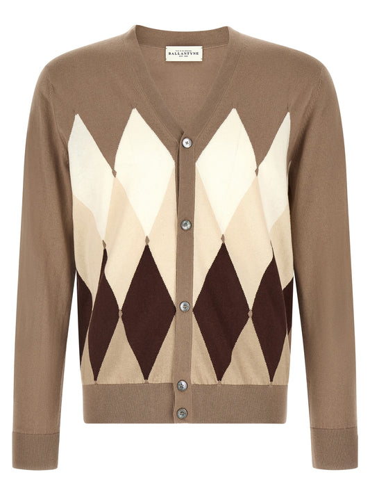 Ballantyne Brown Cotton Cardigan
