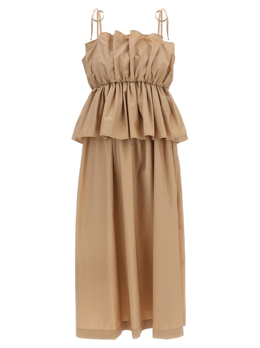 Twinset Beige Cotton Long Dress