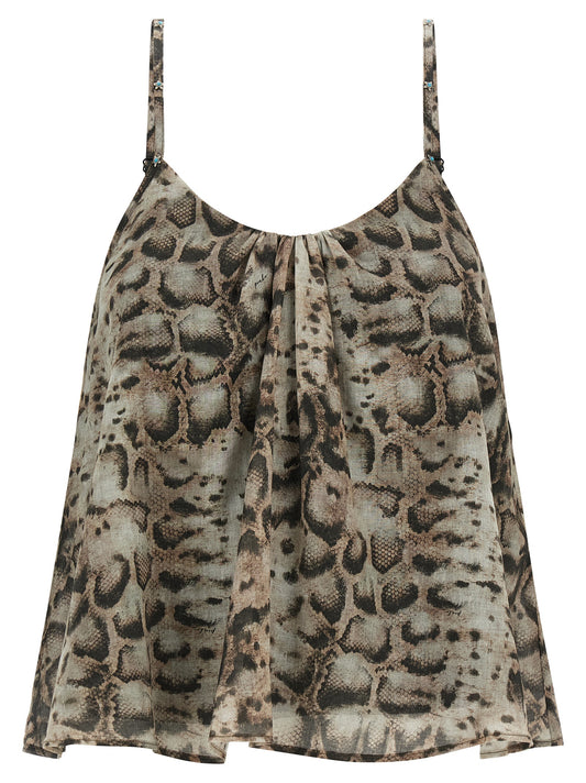 PINKO Gray Cotton Blouse