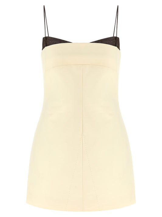 Entire Studios Beige Cotton Short Dress