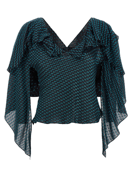 Kiko Kostadinov Blue Modal Blouse