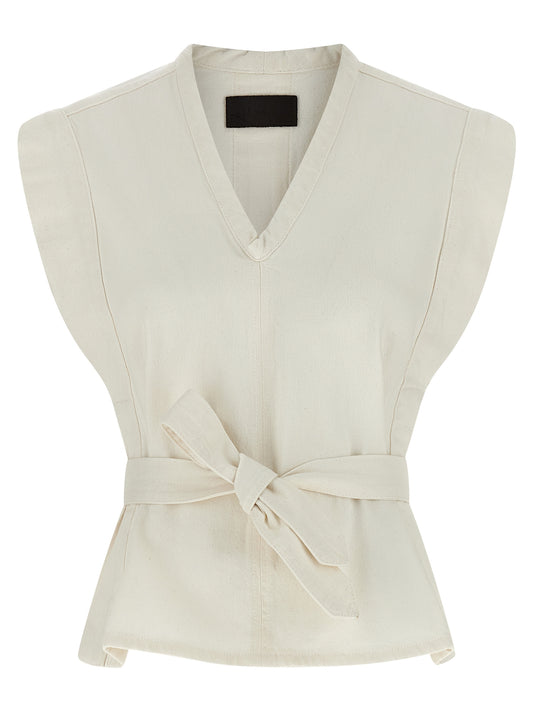 Lemaire White Cotton Sleeveless Jacket