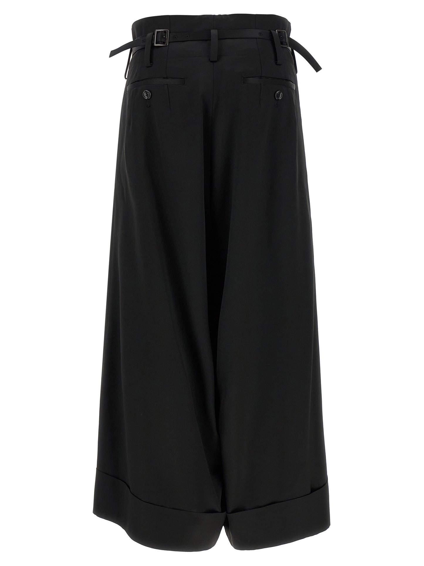 Junya Watanabe Black Acetate Flared Pants