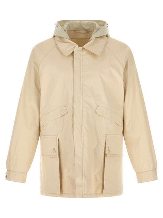 Lemaire Beige Linen Shell Jacket