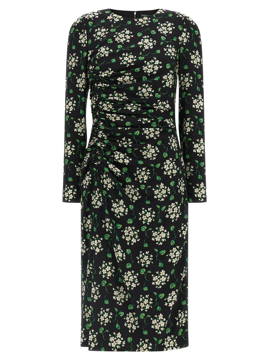 Dolce & Gabbana Black Synthetic Midi Dress