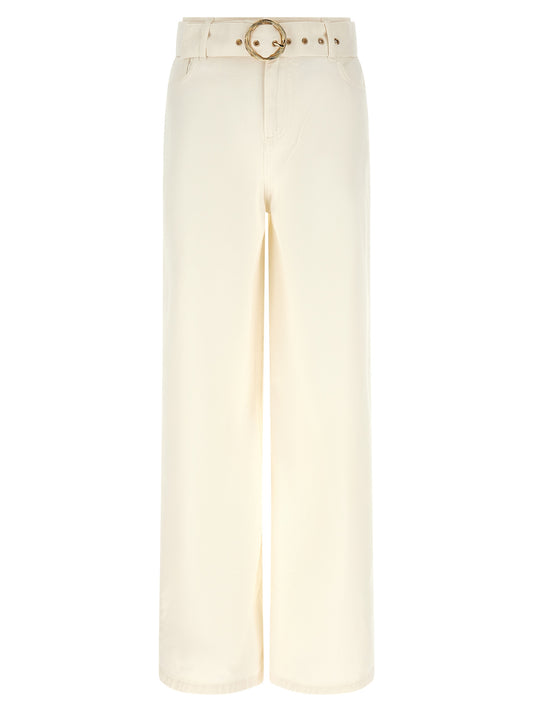 Twinset White Cotton Flared Jeans