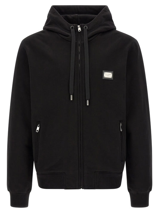 Dolce & Gabbana Black Cotton Sweatshirt