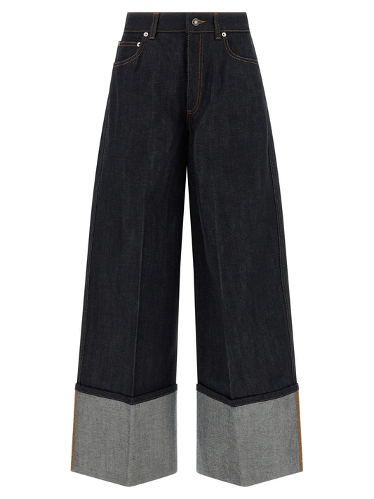 Givenchy Blue Cotton Flared Jeans