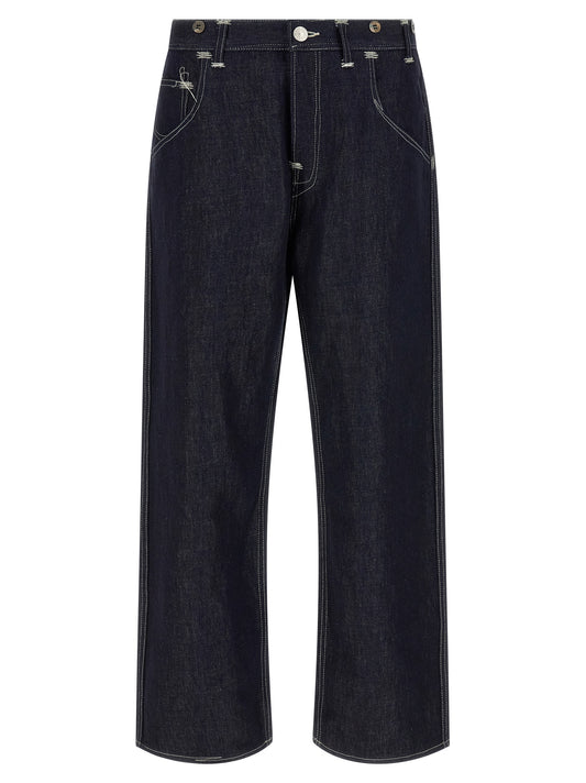 Junya Watanabe Blue Cotton Straight-Leg Jeans