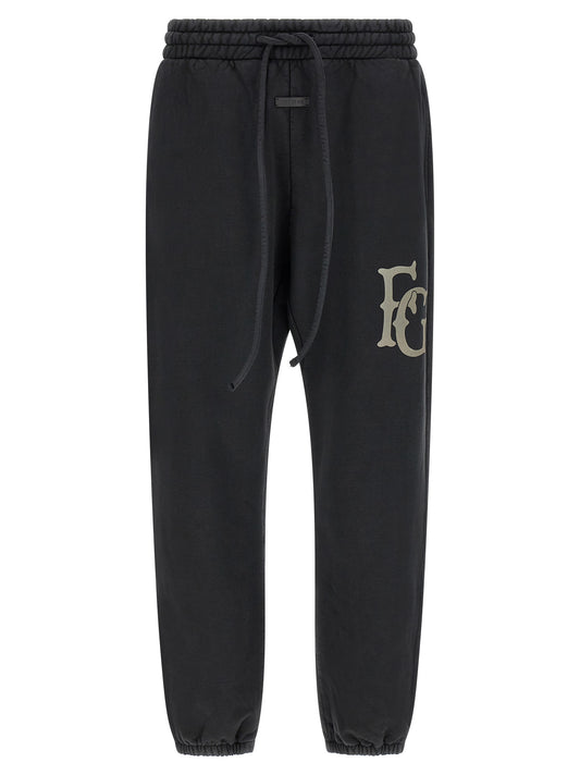 Fear Of God Black Cotton Joggers (Workout Pants)