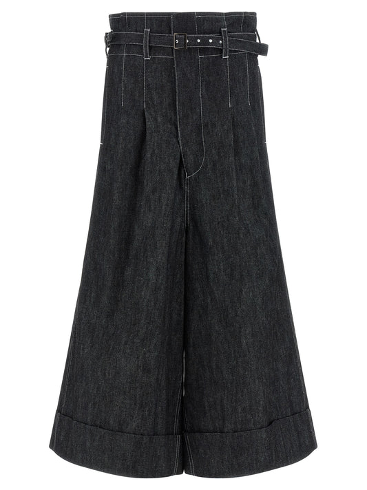 Junya Watanabe Black Cotton Bermuda Shorts