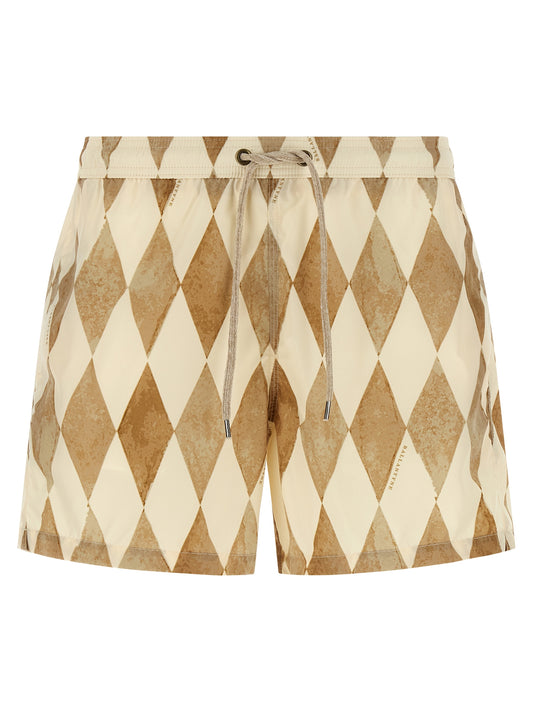 Ballantyne Beige Polyester Swim Shorts