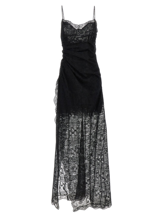 Ermanno Scervino Black Polyester Long Dress
