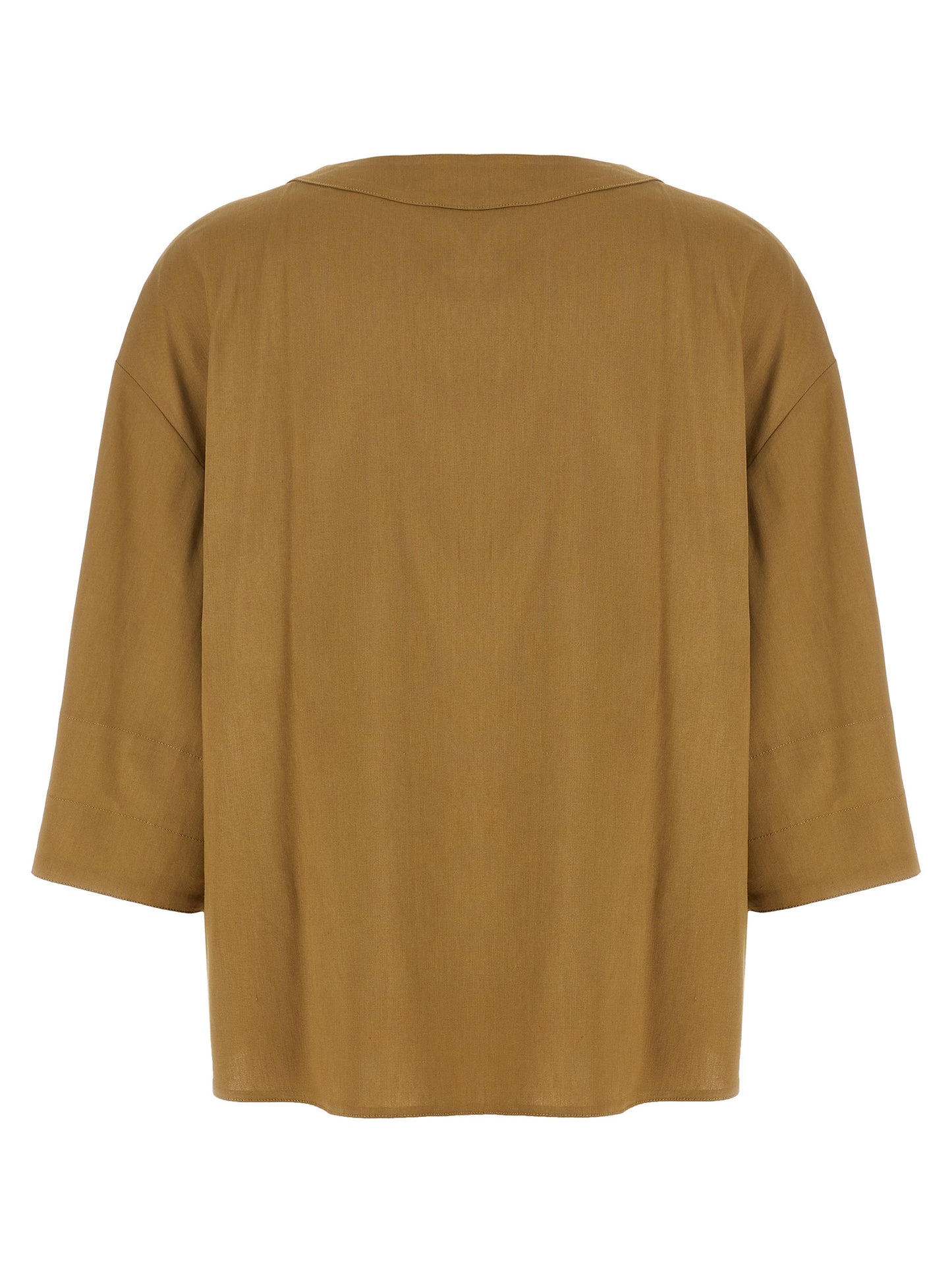 Max Mara Beige Linen Blouse