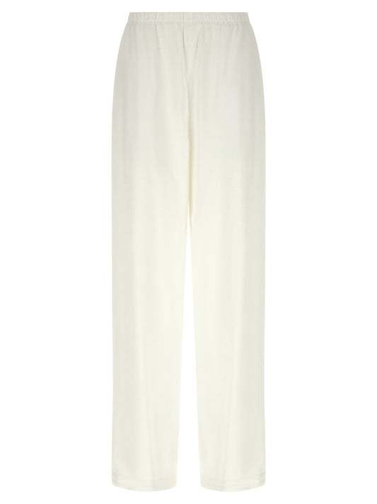 Max Mara White Linen Casual Pants