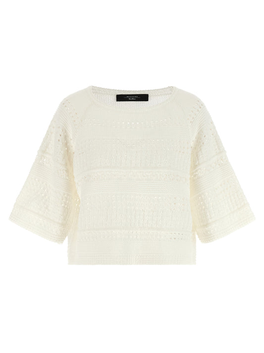 Max Mara White Cotton Cardigan