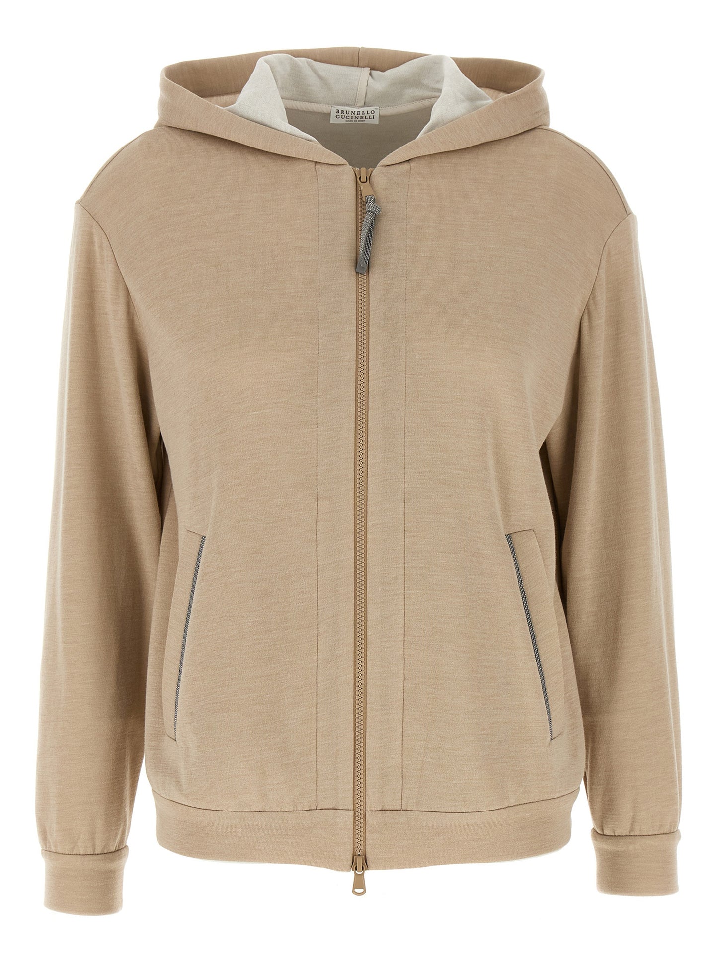 Brunello Cucinelli Beige Cotton Hoodie