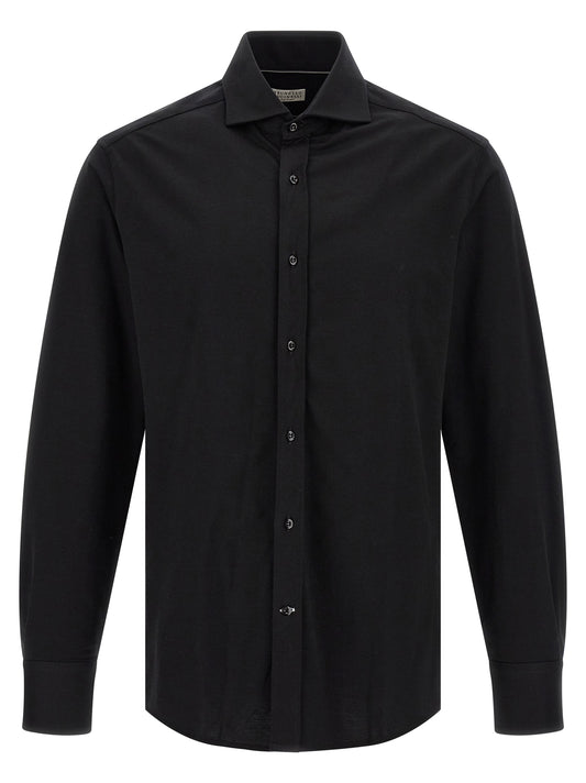 Brunello Cucinelli Black Cotton Blouse