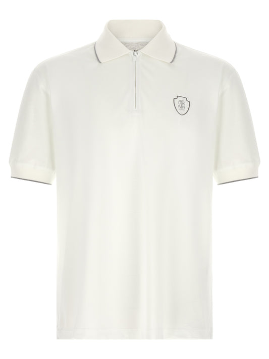 Brunello Cucinelli White Polyamide Polo Shirt