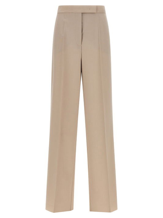 Max Mara Beige Virgin Wool Dress Pants