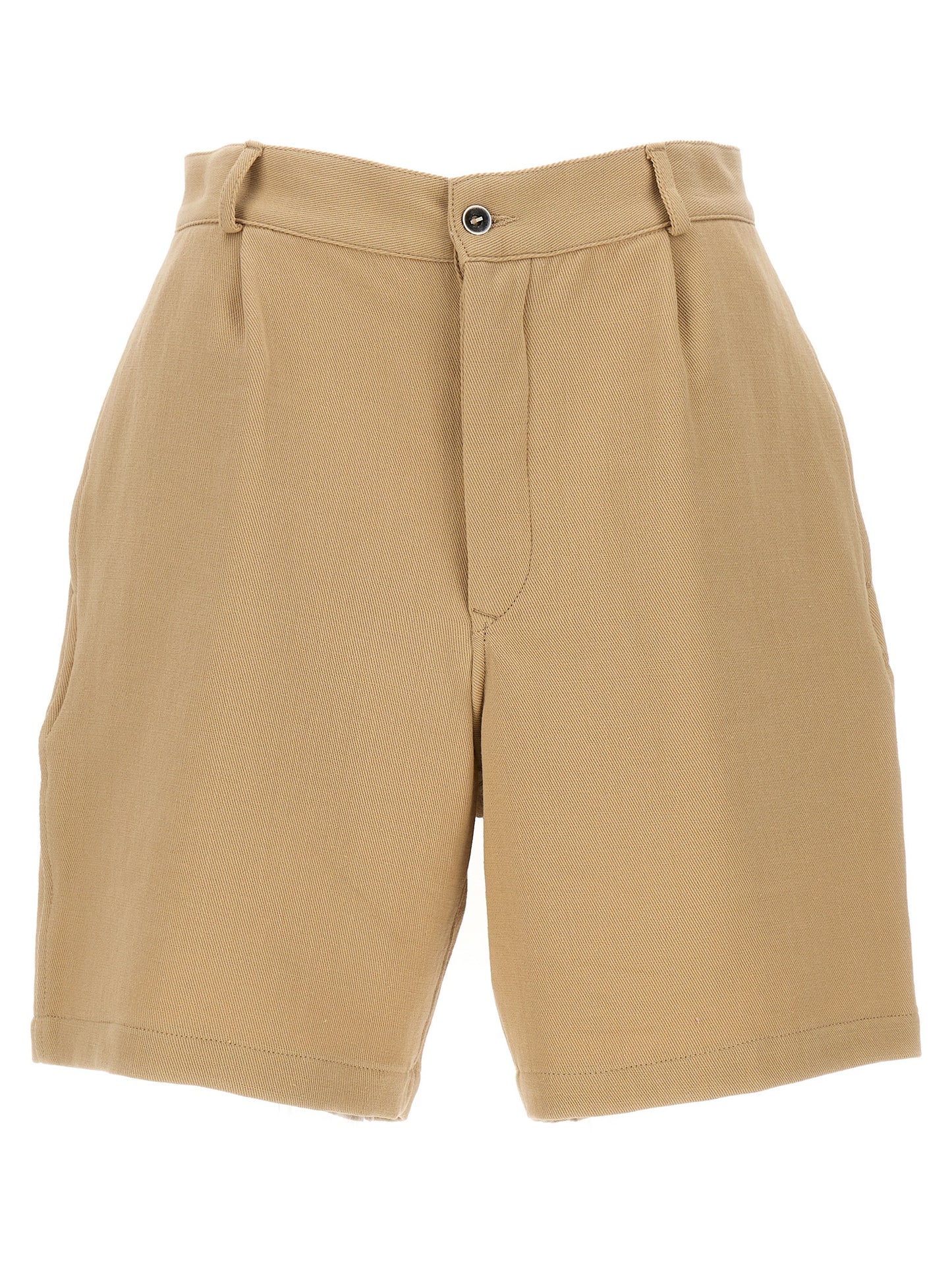 Fortela Beige Cotton Bermuda Shorts