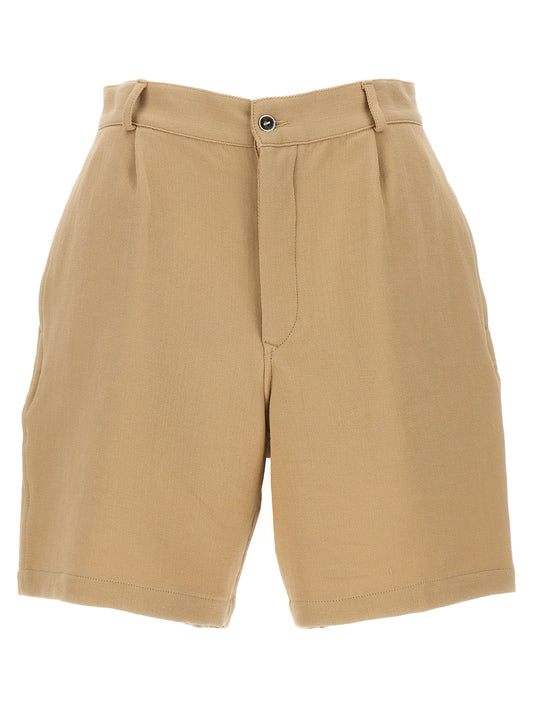 Fortela Beige Cotton Bermuda Shorts