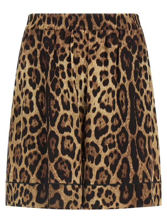 Dolce & Gabbana Brown Silk Bermuda Shorts