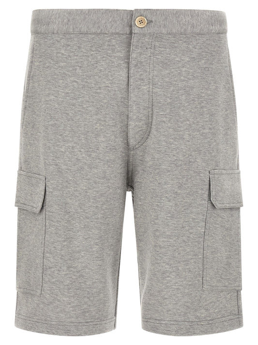 Brunello Cucinelli Gray Cotton Bermuda Shorts