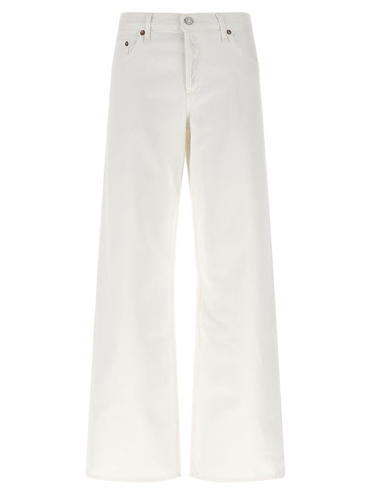 Agolde White Cotton Jeans Denim