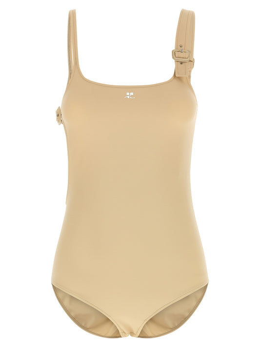Courrèges Beige Polyamide Bodysuit