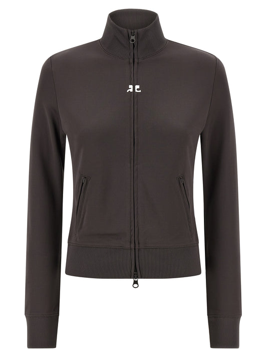 Courrèges Gray Polyester Sweatshirt