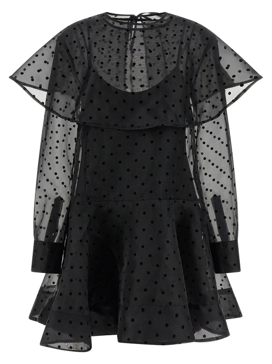 Ganni Black Recycled Polyester Short Dress