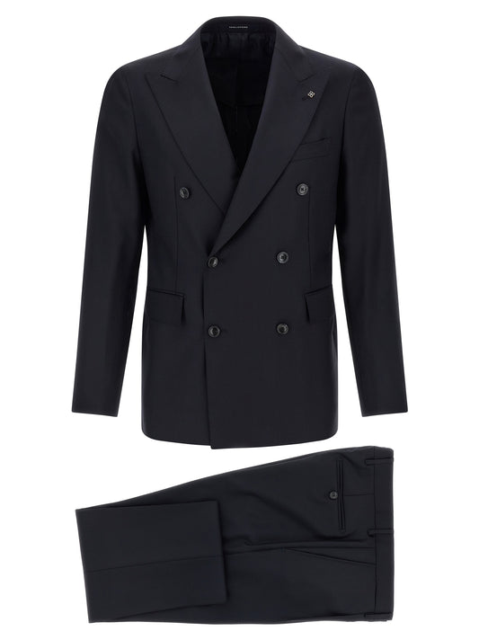 Tagliatore Blue Virgin Wool Two-Piece Suit