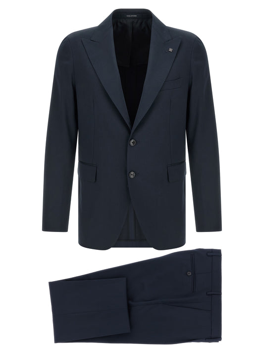 Tagliatore Blue Virgin Wool Two-Piece Suit