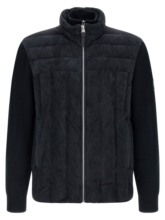 Mackage Blue Virgin Wool Full-Length Jacket