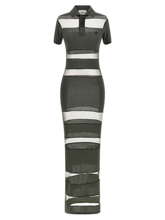Coperni Bicolor Cotton Long Dress