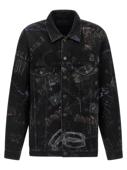 Balenciaga Black Cotton Denim Jacket