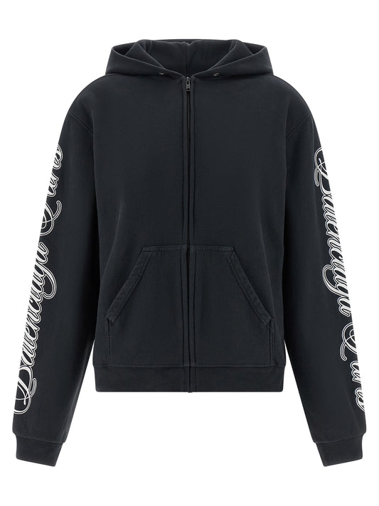 Balenciaga Black Cotton Sweatshirt