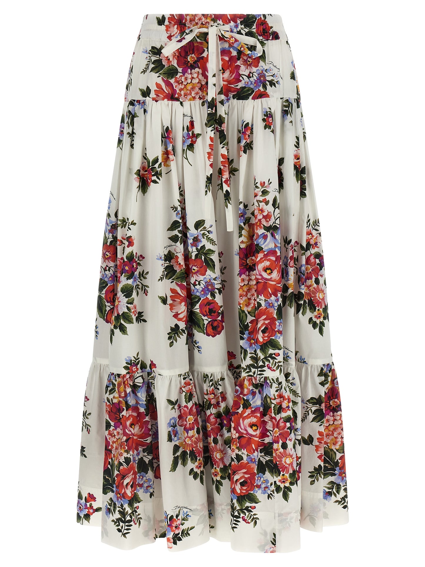 Dolce & Gabbana White Cotton Mini Skirt