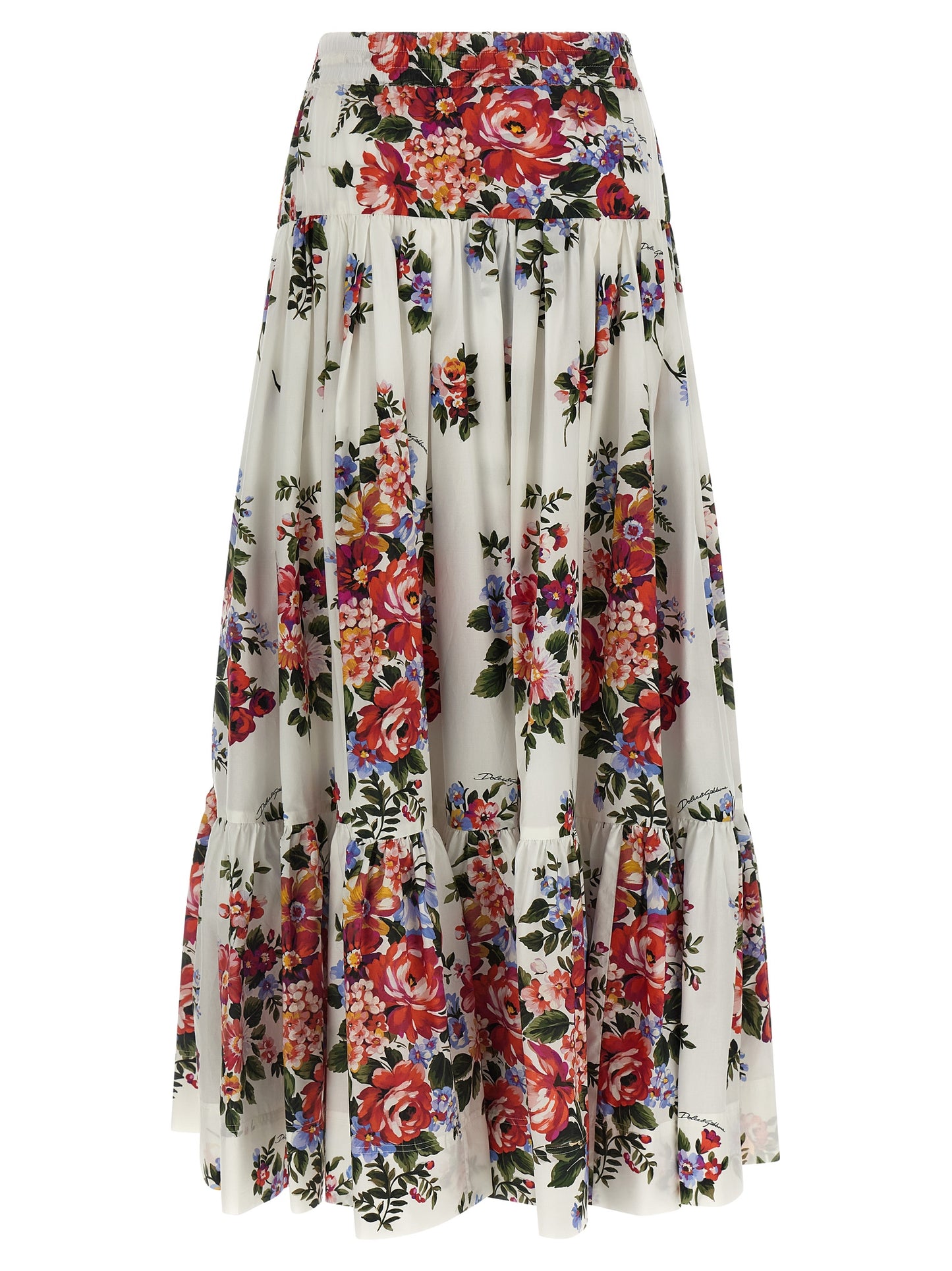 Dolce & Gabbana White Cotton Mini Skirt