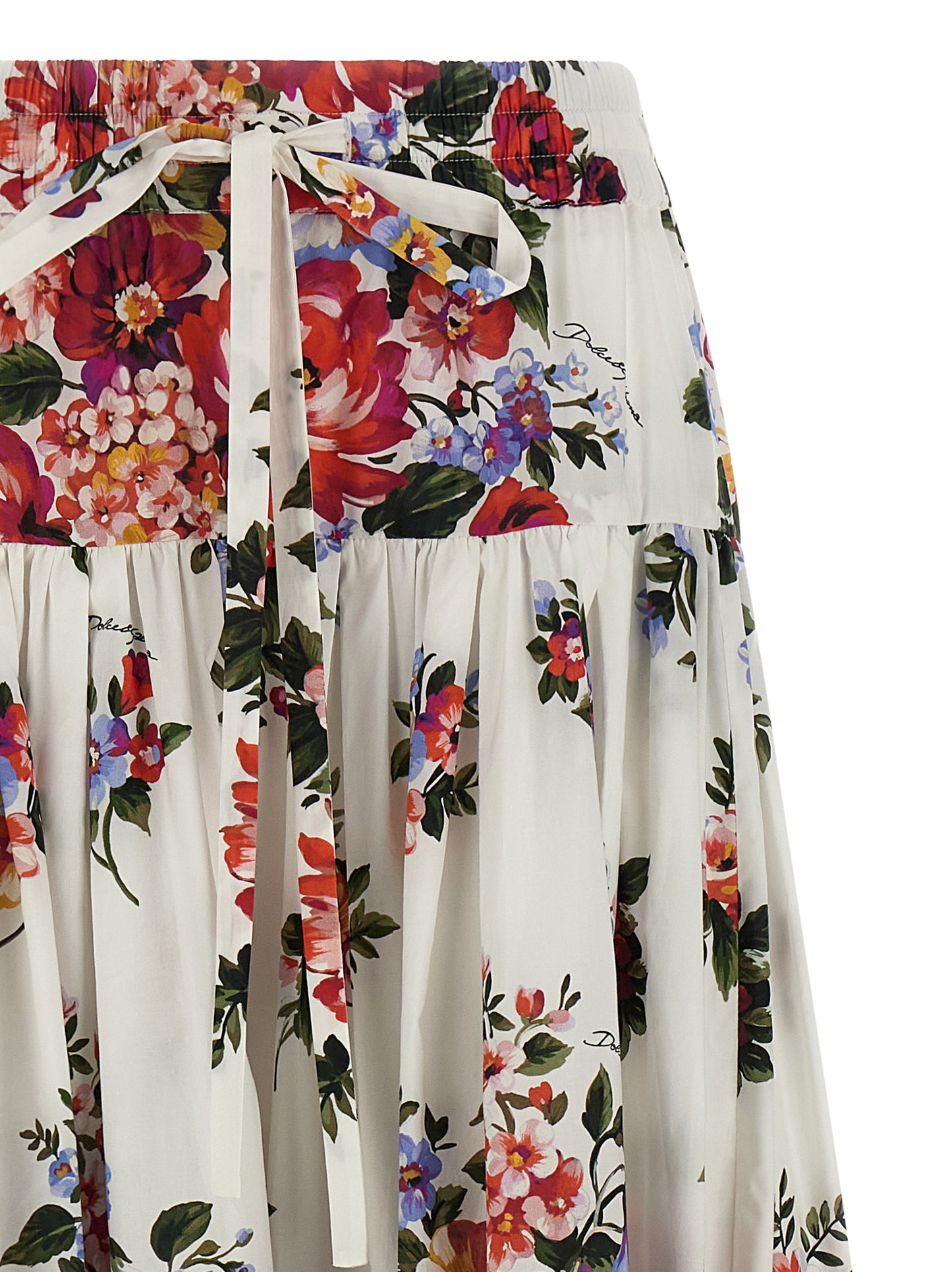 Dolce & Gabbana White Cotton Mini Skirt