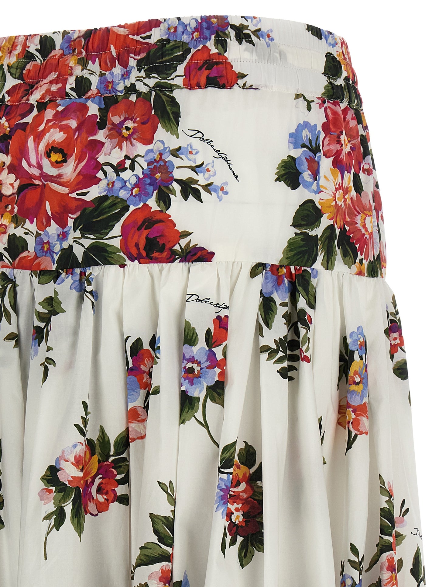 Dolce & Gabbana White Cotton Mini Skirt