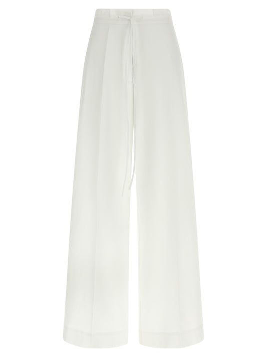 P.A.R.O.S.H. White Cotton Casual Pants