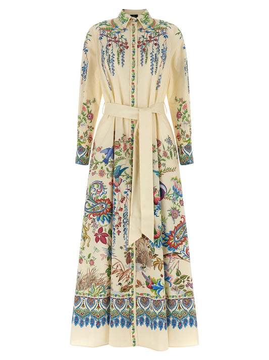 Etro Multicolor Cotton Long Dress